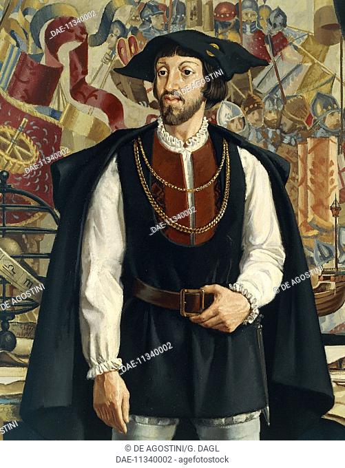 Portrait of John II of Portugal, known as The Perfect Prince (Lisbon, 1455-Alvor, 1495), King of Portugal and the Algarves, Lord of Guinea