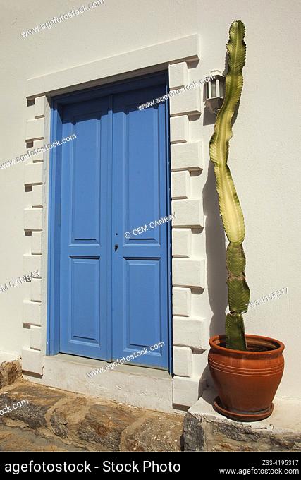 Door of a traditional house used as a shop at Old Datca-Eski Datca town, Datca Peninsula, Mugla, Aegean Region, Turkey, Europe
