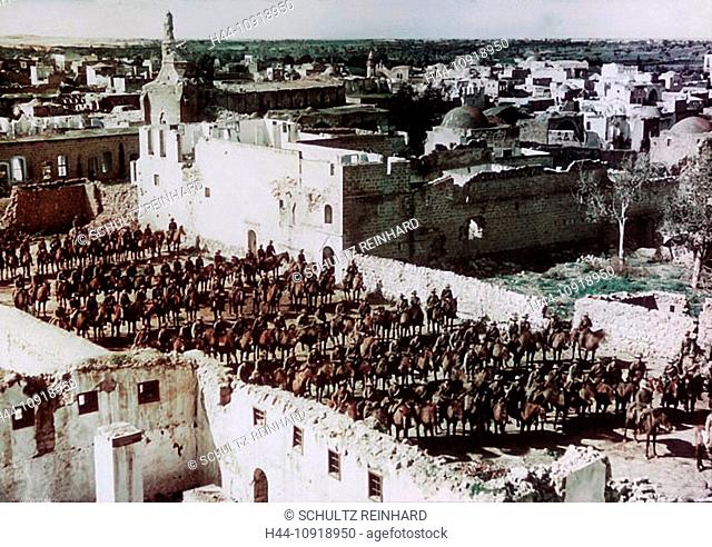 Squadron, Australian, Light Horse, Brigade, formation, Gaza, Ottoman Empire, Middle East, World War I, War, World War, 1914-1918, Palestine, 1918, horses