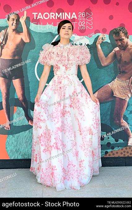 Sofia Carson poses for the photocall of 'Dillo come una donna' at the 68th Taormina Film Festival, in Taormina, Sicily, Italy, June 29, 2022
