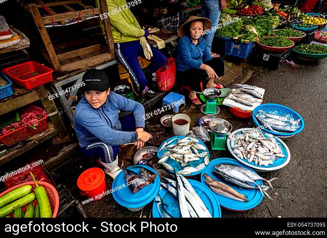The local market of Hoi An in Vietnam