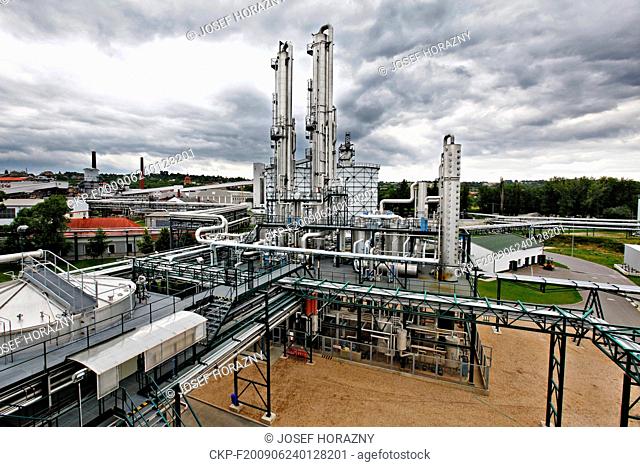 FILE - Cukrovary and Lihovary TTD facility in Dobrovice near Mlada Boleslav, Czech Republic, June 22, 2009, where E-85 ethanol biofuel is produced from the...