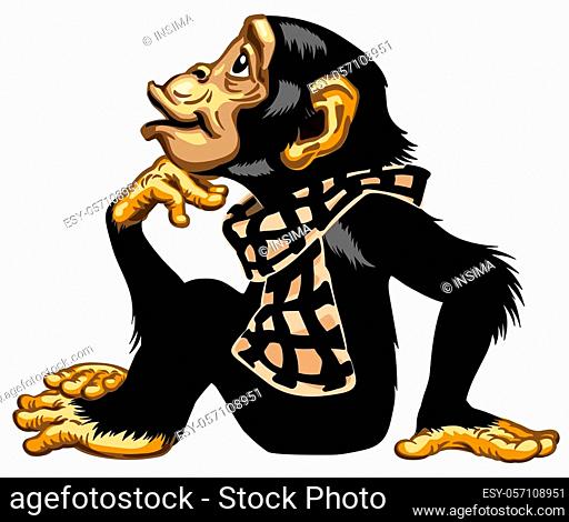 Chimpanzee cartoon Stock Photos and Images | agefotostock