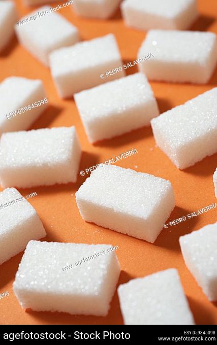Sugar cubes on a table