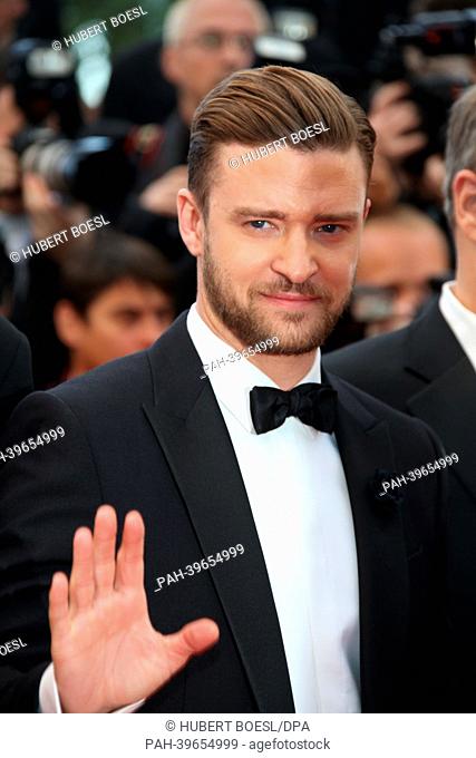 Actor Justin Timberlake attends the premiere of ""Inside Llewyn Davis"" during the the 66th Cannes International Film Festival at Palais des Festivals in Cannes