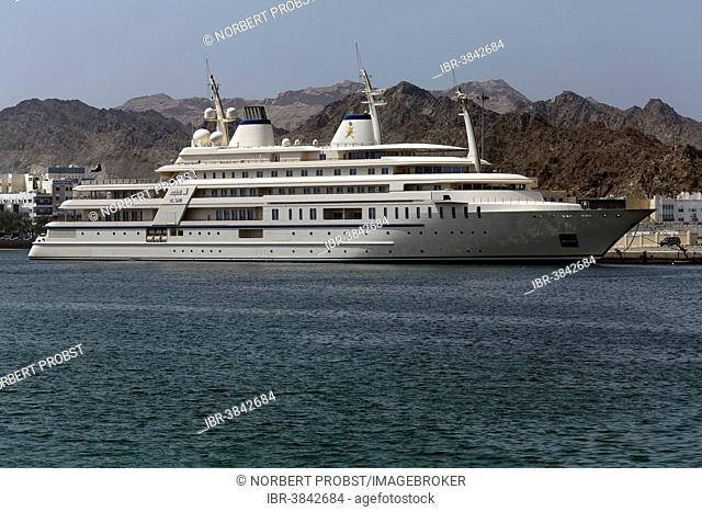 Royal Yacht of Sultan Qaboos, port of Muttrah, Muscat, Oman