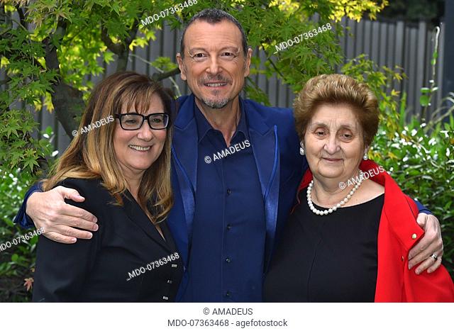 Italian conductor Amadeus with Raiuno director Teresa de Santis and Bambin Gesu hospital president Mariella Enoc attend Una serata di stelle per il Bambin Gesu'...