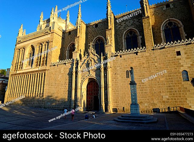 Toledo, Spain - September 24, 2018: Exterior facade of the Monastery of San Juan de los Reyes in Toledo