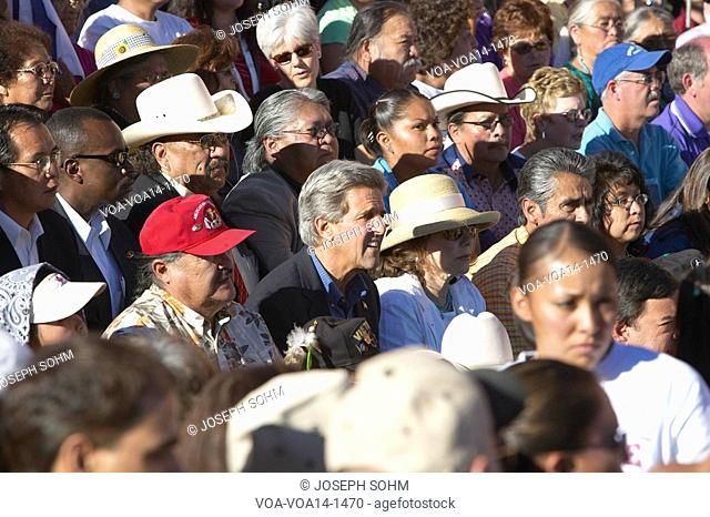 Senator and Mrs. John Kerry in audience of 83rd Intertribal Indian Ceremony, Gallup, NM
