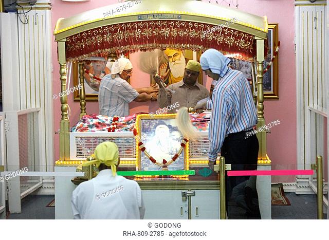 Sikh temple ritual, Dubai, United Arab Emirates, Middle East