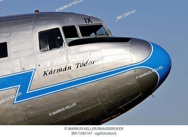 Details of a Russian passenger plane Lisunov Li-2, a licensed version of the Douglas DC-3, Germany, Europe