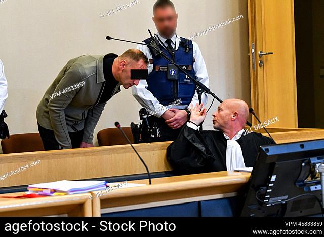 accused Yvo Theunissen and Lawyer Sven Mary pictured during the jury constitution session at the assizes trial of Dutchman Theunissen