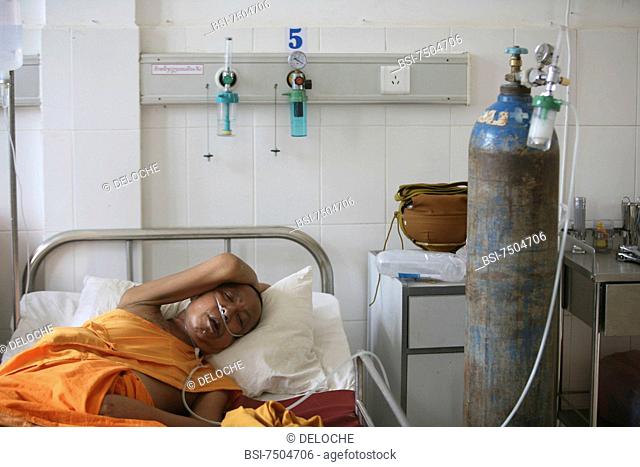 Photo essay for press only. Provincial hospital of Luang Prabang, Laos. Department of resuscitation