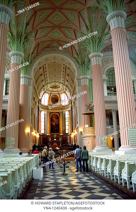 St  Nicholas Church or Nikolaikirche Leipzig, Germany  A protestant church with interior design in the neoclassical style  J S  Bach performed here