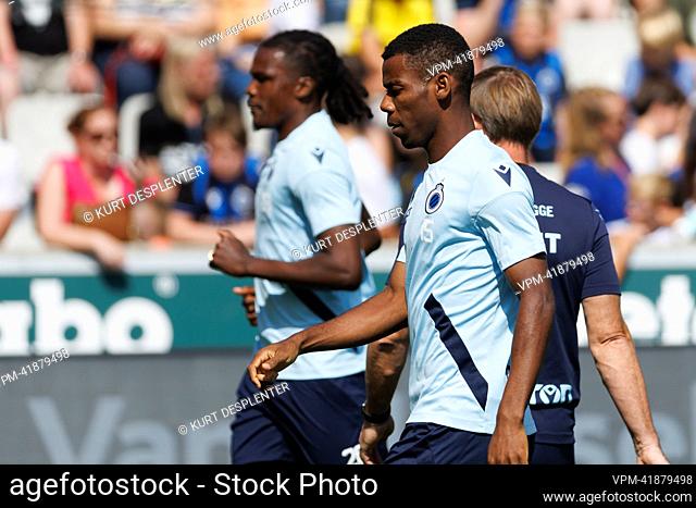 Club's new player Raphael Onyedika pictured during the family day of Belgian soccer team Club Brugge KV, at the Jan Breydel stadium, in Brugge