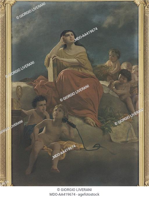 Allegory of the Province (Allegoria della Provincia), by Annibale Gatti, end of the 19th Century, canvas. Italy, Emilia Romagna, Forlì, Provincia Palace