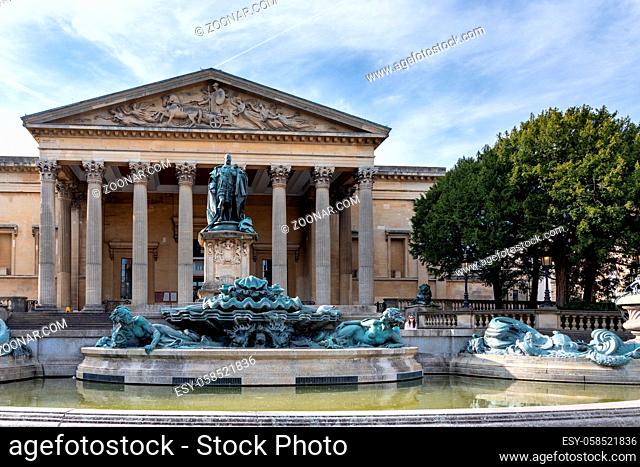 BRISTOL, UK - MAY 13 : View of the Victoria Rooms University building in Bristol on May 13, 2019. One unidentified person