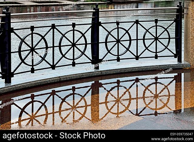Beautiful curved iron railings on the promenade