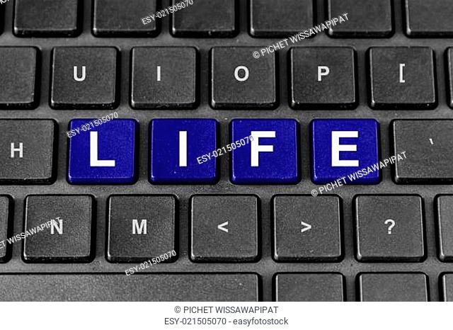 Life word on keyboard