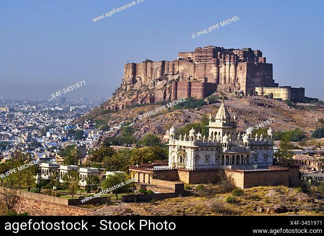 India, Rajasthan, Jodhpur, the blue city, Mehrangarh Fort