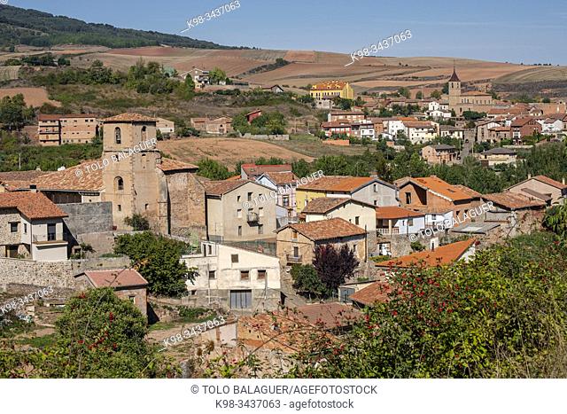 pueblos de San Andrés del Valle y Berceo, municipio de Estollo, La Rioja, Spain