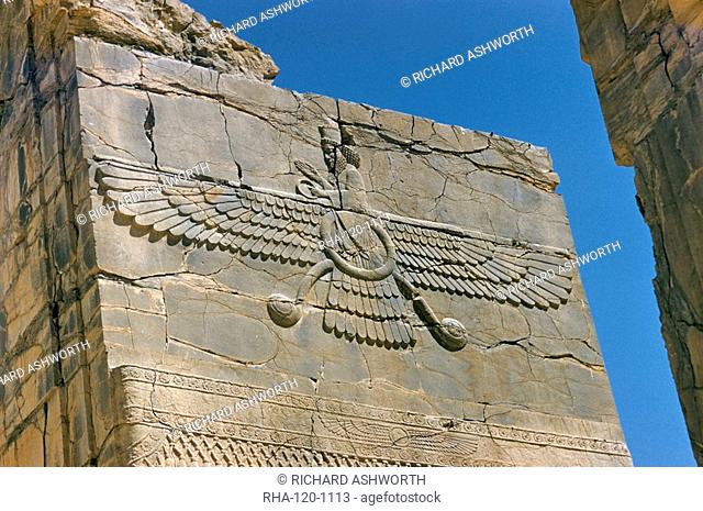 Ahura Mazda, supreme god in Zoroastrianism, Persepolis, UNESCO World Heritage Site, Iran, Middle East