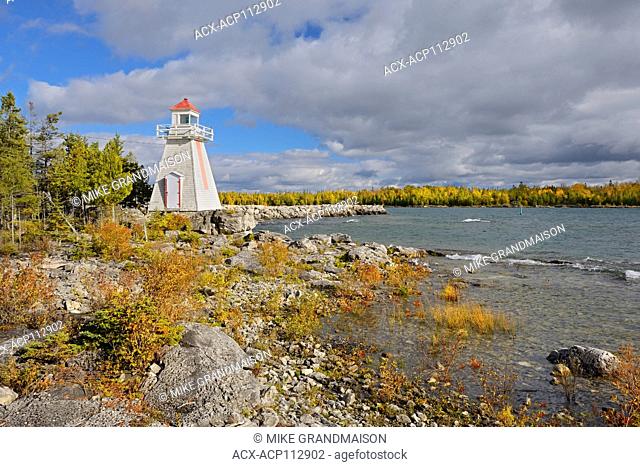 Lighthouse on Lake Huron at South Baymouth, Manitoulin Island, Ontario, Canada