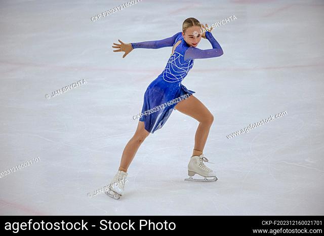 4Nationals, Combined Czech, Slovak, Poland and Hungary national championship in ice skating, ice skating, Barbora Vrankova, on December 16, 2023, Turnov