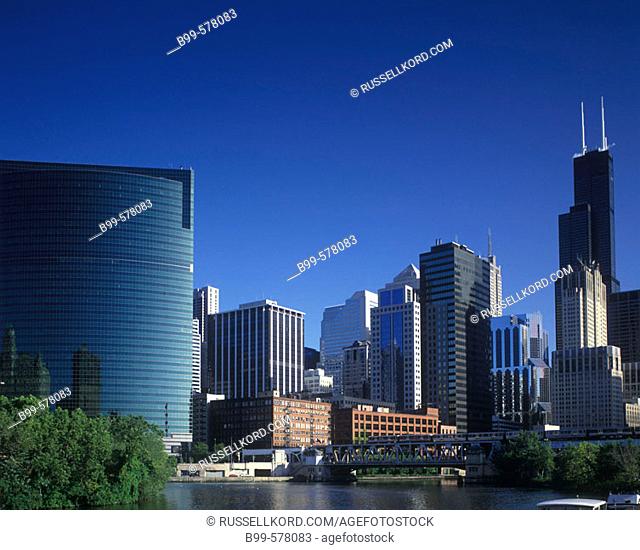 The Loop, Downtown Skyline, Chicago, Illinois, Usa