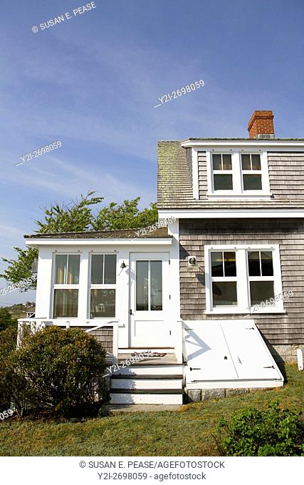 Detail of a home in the fishing village of Menemsha, Chilmark, Martha's Vineyard, Massachusetts, United States, North America. Editorial use only