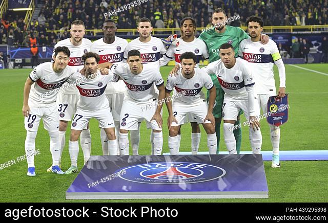 firo: December 13th, 2023 Football, Soccer, Men's UEFA Champions League BVB Borussia Dortmund - Paris St.Germain 1:1 Team photo, team photo, Paris