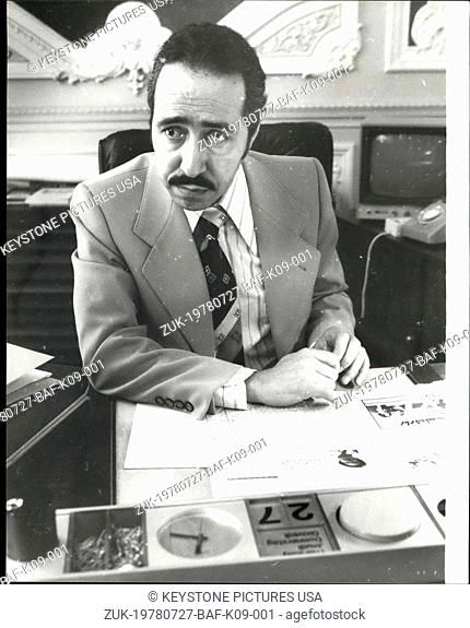 Jul. 27, 1978 - Iraq Ambassador speaks to the press over 11 of his Countrymen who have been expelled: The Iraq Ambassador to London Mr Taha Ahmed Al Dawood