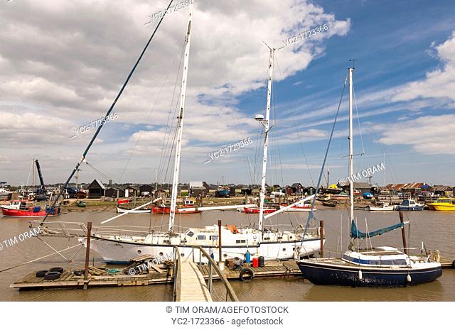 Boats at Walberswick , Suffolk , England , Britain , Uk