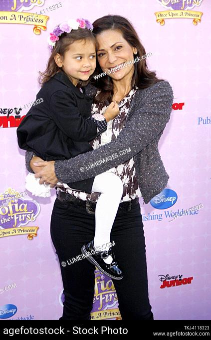 Constance Marie and daughter Luna Marie Katich at the Los Angeles premiere of 'Sofia the First: Once Upon a Princess' held at the Disney Studios in Los Angeles