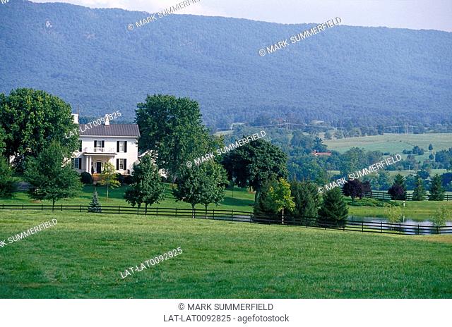 Shenandoah county. View across farmland. House, fields. ARCHIVED, WITHDRAWN
