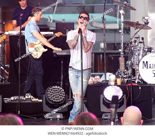 Maroon 5 perform live on NBC's 'Today' show as a part of the Toyota Concert Series Featuring: Adam Levine, Maroon 5 Where: New York City, New York
