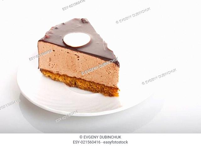 chocolate cake on the plate