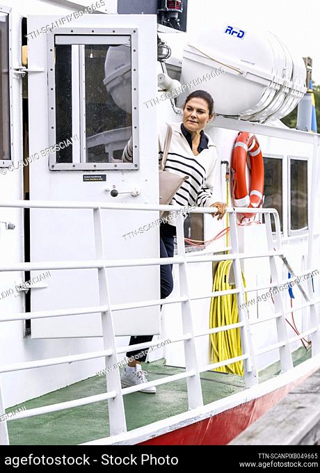Crown Princess Victoria visited the Osmund wreck on Friday September 02, 2022. Photo: Claudio Bresciani / TT / Kod 10090