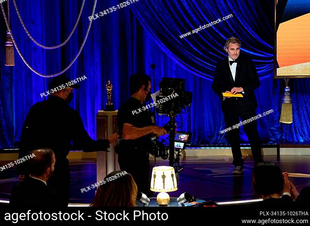 Joaquin Phoenix presents the Oscar® for Actor in a Leading Role during the live ABC Telecast of The 93rd Oscars® at Union Station in Los Angeles, CA on Sunday