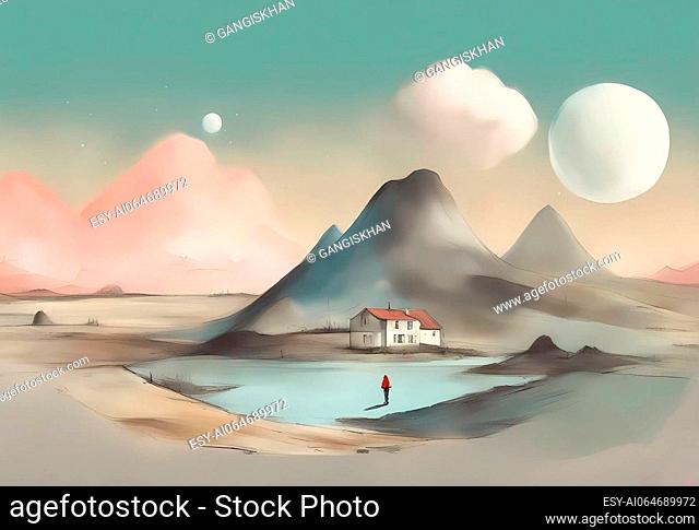 surreal relaxing landscape- new naturalism