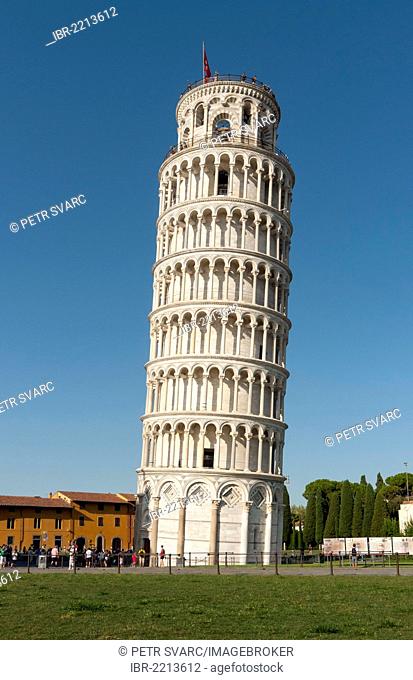 Leaning Tower of Pisa, Torre pendente, Piazza dei Miracoli, Piazza del Duomo, Toscana, Tuscany, Italy, Europe