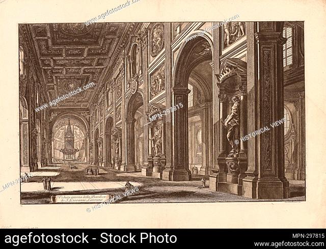 Author: Giovanni Battista Piranesi. Interior view of the Basilica of St. John Lateran, from Views of Rome - 1768 - Giovanni Battista Piranesi Italian, 1720-1778