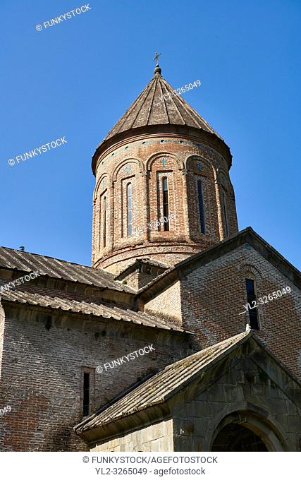 Close up pictures & imagse of the cupola of Timotesubani medieval Orthodox monastery Church of the Holy Dormition (Assumption), dedcated to the Virgin Mary