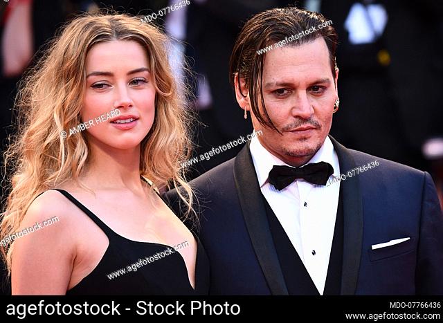 Actors Johnny Deep and Amber Heard on the red carpet for Black Mass movie at the 72 Venice International Film Festival. Venice (Italy), September 4th, 2015