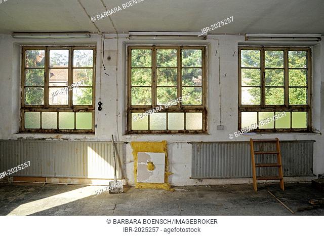 Window, old building, reconstruction, residential construction, construction site