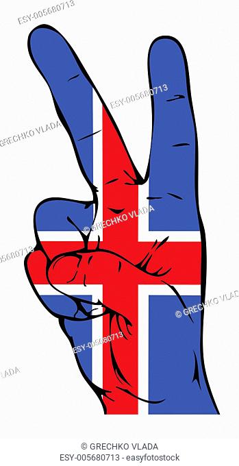 Peace Sign of the Icelandic flag