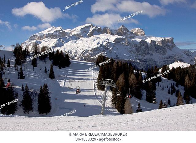 La Villa Stern, Alta Badia ski-region, Sella massif, Sellaronda ski circuit, Dolomites, Italy, Europe