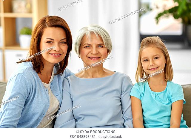 portrait of mother, daughter and grandmother