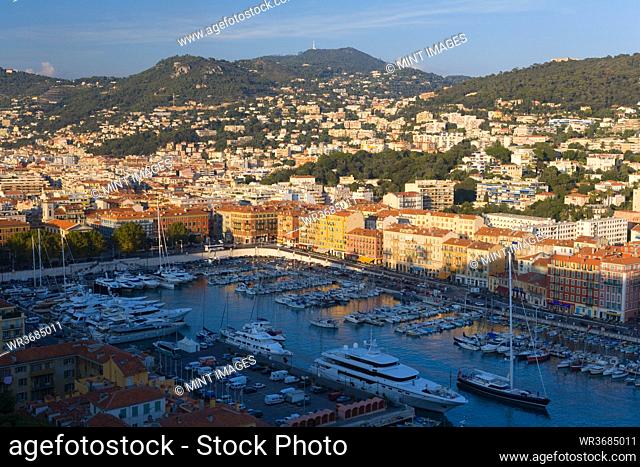 Overlooking Nice Harbour, Provence-Alpes-Côte d'Azur, France