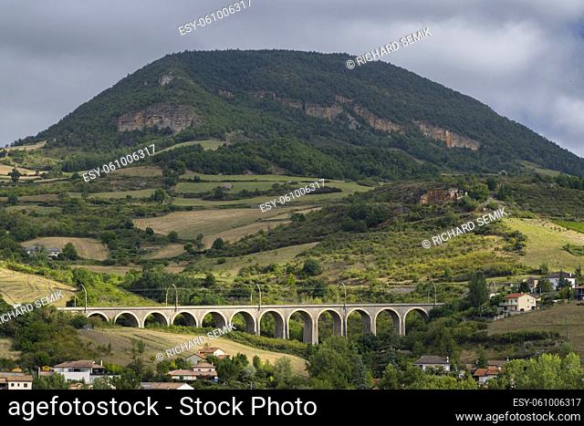 Landscape near Compeyre, Midi-Pyrenees, Departement Aveyron, France